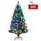 Costway 6ft Pre-lit Fiber Optic PVC Artificial Christmas Tree w/ 617 Branch Tips